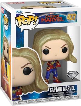 FUNKO POP! - MARVEL - Captain Marvel Captain Marvel #427 Diamond Collection Edition mit Tee Größe L